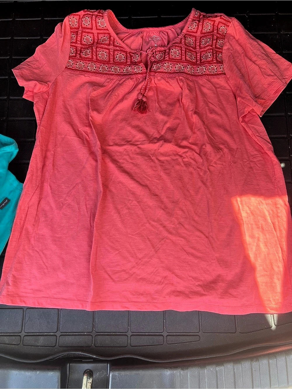 St. John’s Bay Women's Geometric Tunic Pink XL